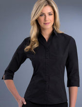 John Kevin Womens Slim Fit 3/4 Sleeve Poplin (700)