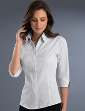 John Kevin Womens Slim Fit 3/4 Sleeve Mini Check (724)