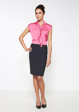 Biz Corporates Chevron Band Skirt (24014)