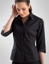 John Kevin Women’s 3/4 Sleeve Self-Stripe