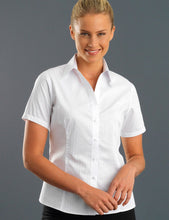 John Kevin Women’s Short Sleeve Self-Stripe (361)