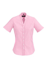 Biz Corporate Bordeaux Ladies Short Sleeve Shirt (40112)