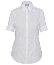 Van Heusen Ladies Cotton Polyester Mini Herringbone Short Sleeve Classic Fit Shirt