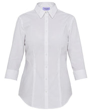 Van Heusen Ladies Cotton Stretch Poplin 3/4 Sleeve Classic Fit Shirt