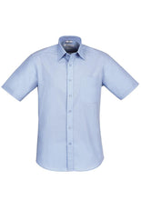 Biz Collection Mens Chevron Short Sleeve Shirt