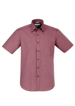 Biz Collection Mens Chevron Short Sleeve Shirt