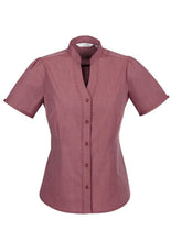 Biz Collection Ladies Chevron Stand Collar Shirt