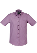 Biz Collection Mens Chevron Short Sleeve Shirt