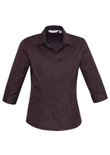 Biz Collection Ladies Reno Stripe 3/4 Shirt