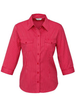 Biz Collection Ladies Cuban 3/4 Sleeve Shirt