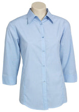 Biz Collection Ladies Micro Check 3/4 Sleeve Shirt