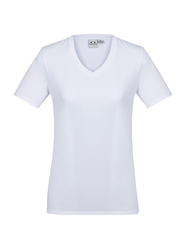 Biz Collection Ladies Aero  Tees( T800LS) White
