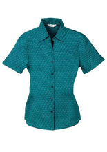 Biz Collection Ladies Printed Oasis Shot Sleeve  Shirt