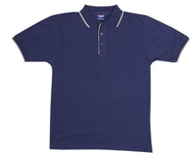 Ramo Mens Double Stripe Trim Collar Polo