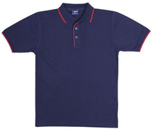 Ramo Mens Double Stripe Trim Collar Polo