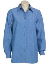 Biz Collection Ladies Wrinkle Free Chambray Long Sleeve Shirt