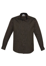Biz Collection Mens Reno Stripe L/S Shirt