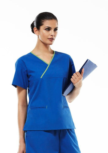 Biz Collection Ladies Crossover Scrub Top
