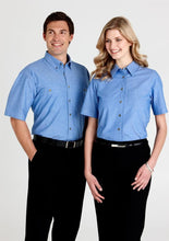 Biz Collection Ladies Wrinkle Free Chambray Short Sleeve Shirt
