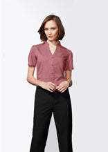Biz Collection Ladies Chevron Stand Collar Shirt