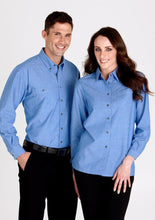 Biz Collection Ladies Wrinkle Free Chambray Long Sleeve Shirt