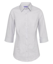 Van Heusen Ladies Cotton Polyester Mini Herringbone 3/4 Sleeve Classic Fit Shirt